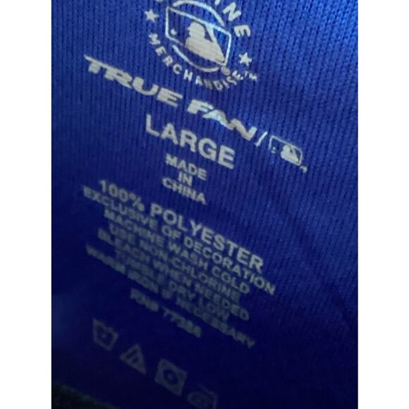 True Fan Unisex Short Sleeve Baseball Chicago Cubs Pullover Jersey Blue SZ Large - Picture 5 of 8